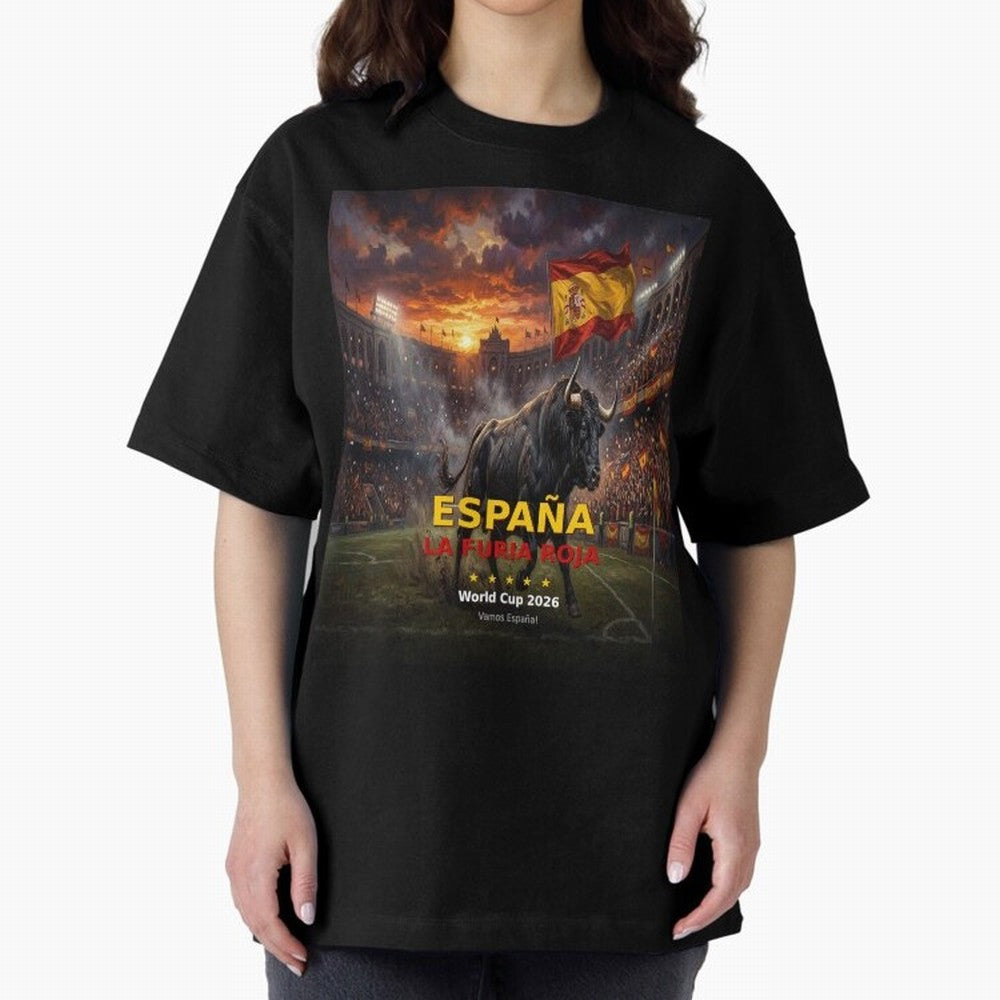 Espa?a La Furia Roja - World Cup 2026 Soccer Fan Tee Classic T-Shirt Treasure Global Football Passion for FIFA World Cup 2026 USA Canada Mexico, Built around Messi, Portugal, Spain and Germany, Football Passion, Legendary Performances, Festival