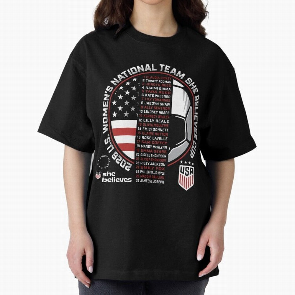 She Believes Cup Champions U.S. Women¡¯s National Soccer Team 2026 Classic T-Shirt Back the Journey through FIFA World Cup 2026 for Fans of Messi, CR7 and Mbappe and Germany, Bringing Game Day Rituals, Football Legends, Country Pride and the Road