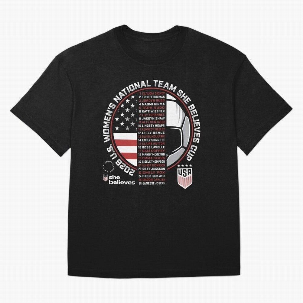She Believes Cup Champions U.S. Women¡¯s National Soccer Team 2026 Classic T-Shirt Back the Journey through FIFA World Cup 2026 for Fans of Messi, CR7 and Mbappe and Germany, Bringing Game Day Rituals, Football Legends, Country Pride and the Road