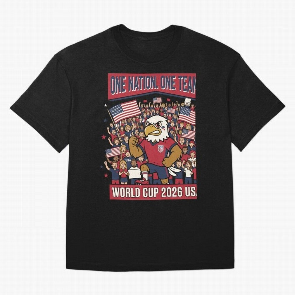 One Nation One Team ¡ª World Cup 2026 USA Classic T-Shirt Show Up for the Glory of FIFA World Cup 2026 Group Stage Spirit, Celebrating France and Portugal, Messi and Cristiano Ronaldo, Goal Celebration Energy, Supporter Heritage, Football Icons and
