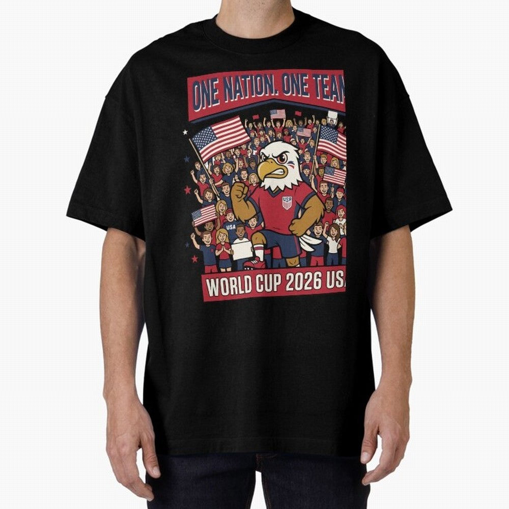 One Nation One Team ¡ª World Cup 2026 USA Classic T-Shirt Show Up for the Glory of FIFA World Cup 2026 Group Stage Spirit, Celebrating France and Portugal, Messi and Cristiano Ronaldo, Goal Celebration Energy, Supporter Heritage, Football Icons and