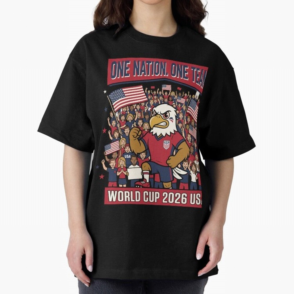 One Nation One Team ¡ª World Cup 2026 USA Classic T-Shirt Show Up for the Glory of FIFA World Cup 2026 Group Stage Spirit, Celebrating France and Portugal, Messi and Cristiano Ronaldo, Goal Celebration Energy, Supporter Heritage, Football Icons and