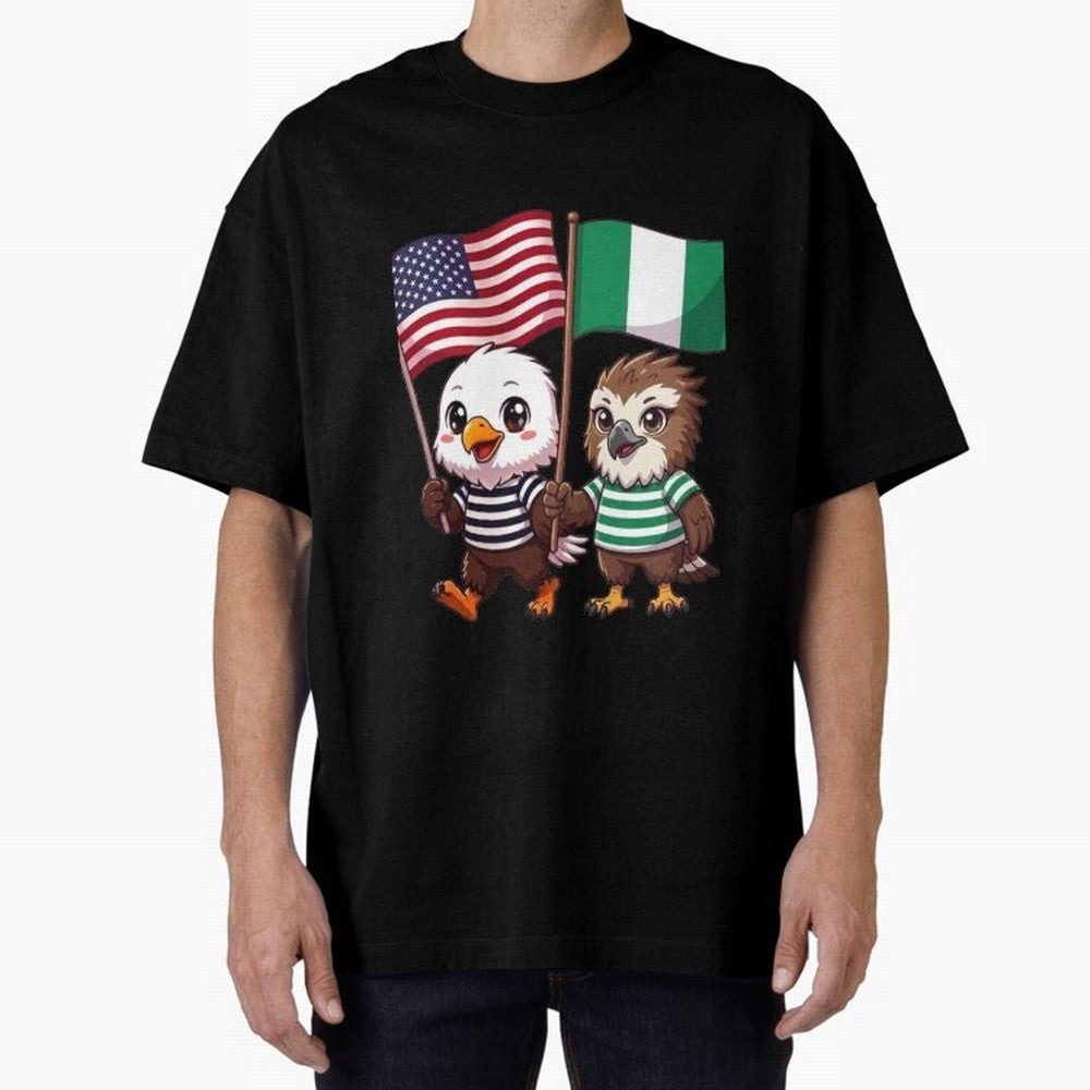 the American eagle and its friend the Nigerian eagle Classic T-Shirt Turn Football Passion into FIFA World Cup 2026 Spirit, Inspired by Netherlands, Messi, CR7 and Mbappe, Match Day Excitement, Supporter Culture, Golden Goals and Global Football