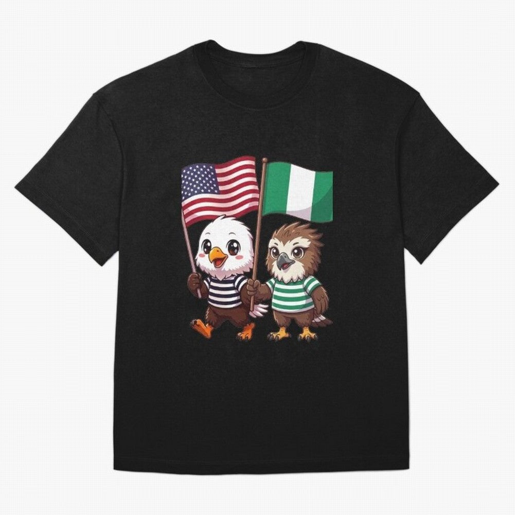the American eagle and its friend the Nigerian eagle Classic T-Shirt Turn Football Passion into FIFA World Cup 2026 Spirit, Inspired by Netherlands, Messi, CR7 and Mbappe, Match Day Excitement, Supporter Culture, Golden Goals and Global Football