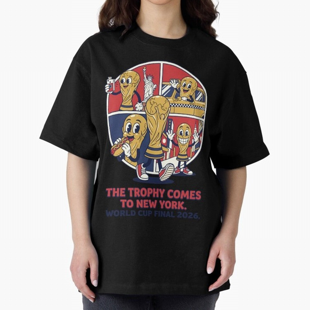 The Trophy Comes to New York ¡ª World Cup Final V2 Classic T-Shirt Get Ready for FIFA World Cup 2026 USA Canada Mexico Celebrating Mbappe, Portugal, Spain and Germany Energy, Soccer Culture, Superstar Moments, National Team Dreams and Competitive