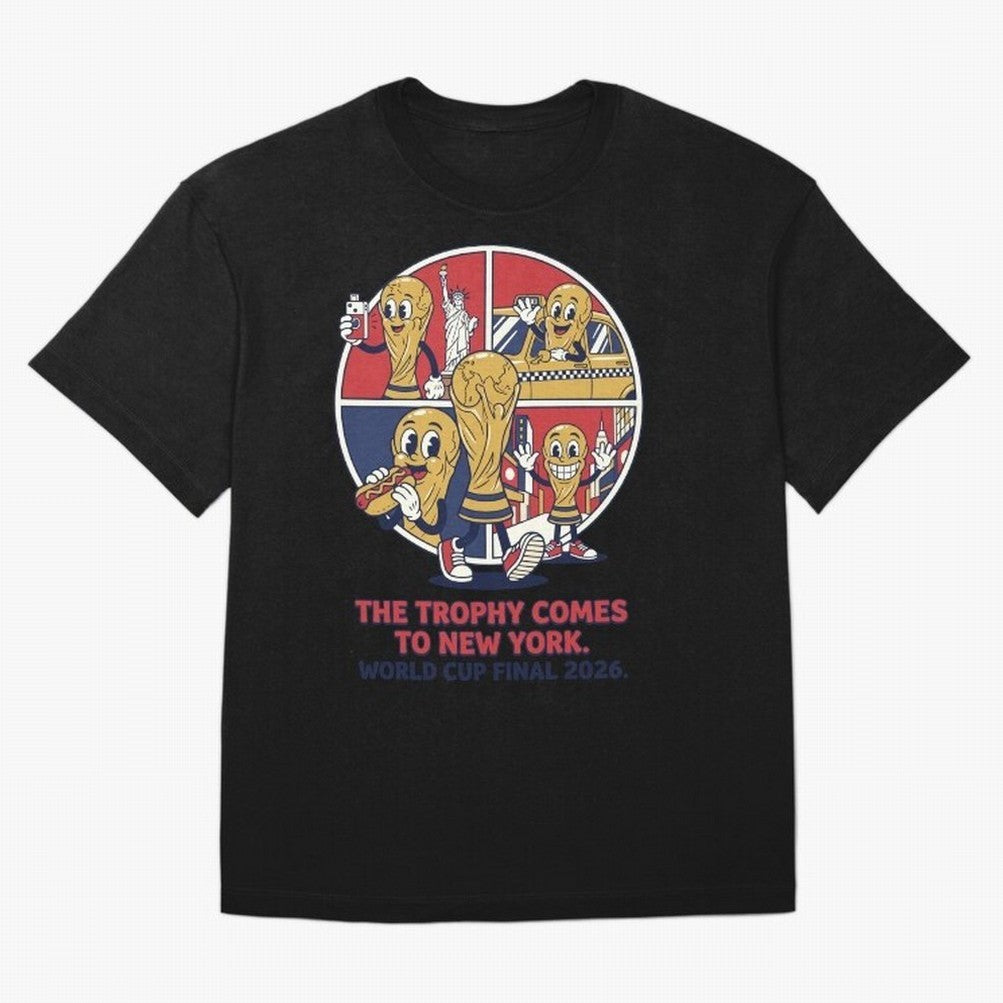 The Trophy Comes to New York ¡ª World Cup Final V2 Classic T-Shirt Get Ready for FIFA World Cup 2026 USA Canada Mexico Celebrating Mbappe, Portugal, Spain and Germany Energy, Soccer Culture, Superstar Moments, National Team Dreams and Competitive