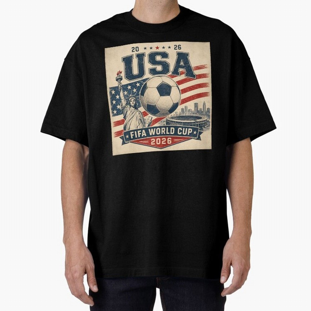 USA WORLD CUP 2026 Classic T-Shirt Show Match Day Excitement for FIFA World Cup 2026 USA Canada Mexico Spirit, Made for England and Germany, Messi, Championship Spirit, Famous Goals, Roaring Crowds and International Football Unity; Ideal for Fans