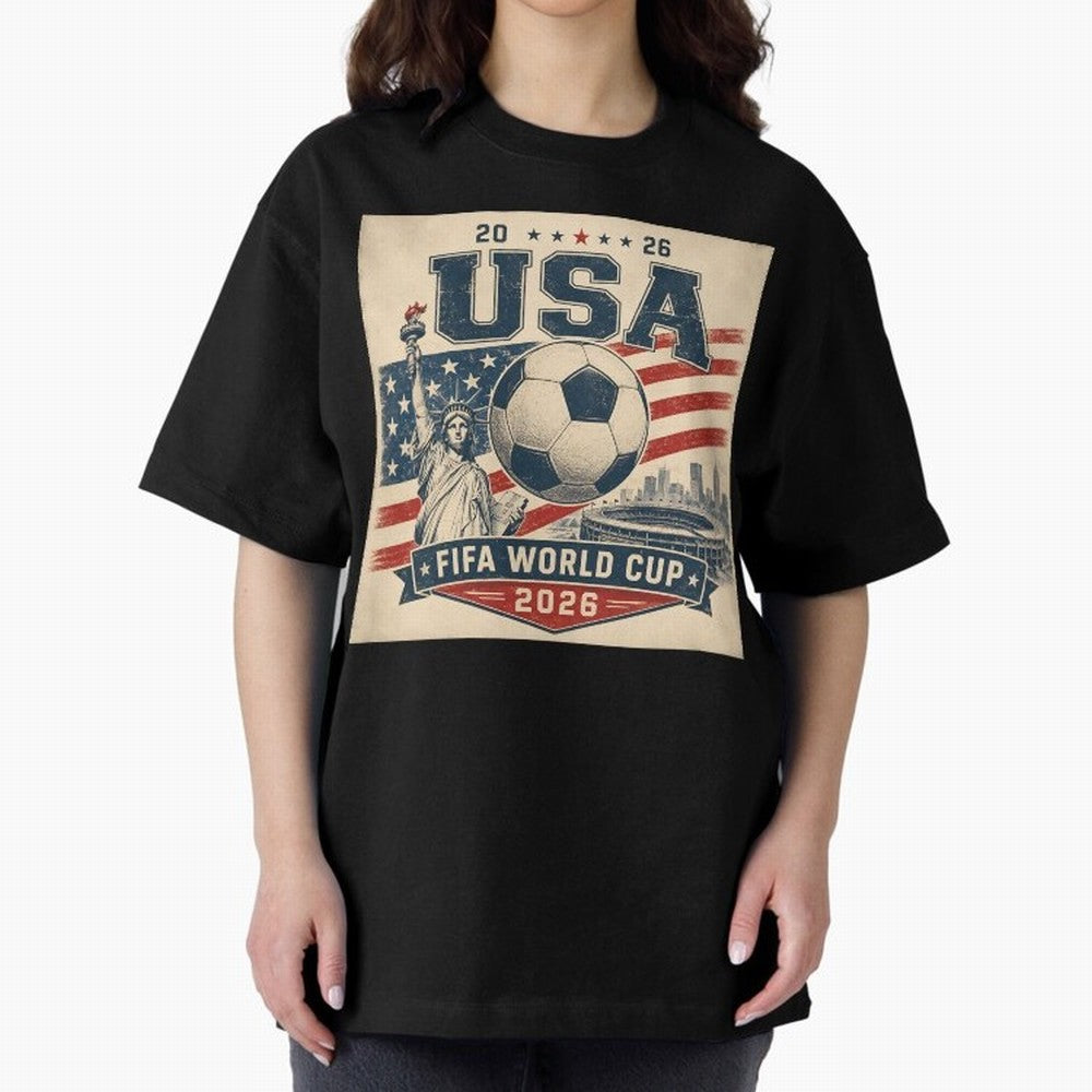 USA WORLD CUP 2026 Classic T-Shirt Show Match Day Excitement for FIFA World Cup 2026 USA Canada Mexico Spirit, Made for England and Germany, Messi, Championship Spirit, Famous Goals, Roaring Crowds and International Football Unity; Ideal for Fans