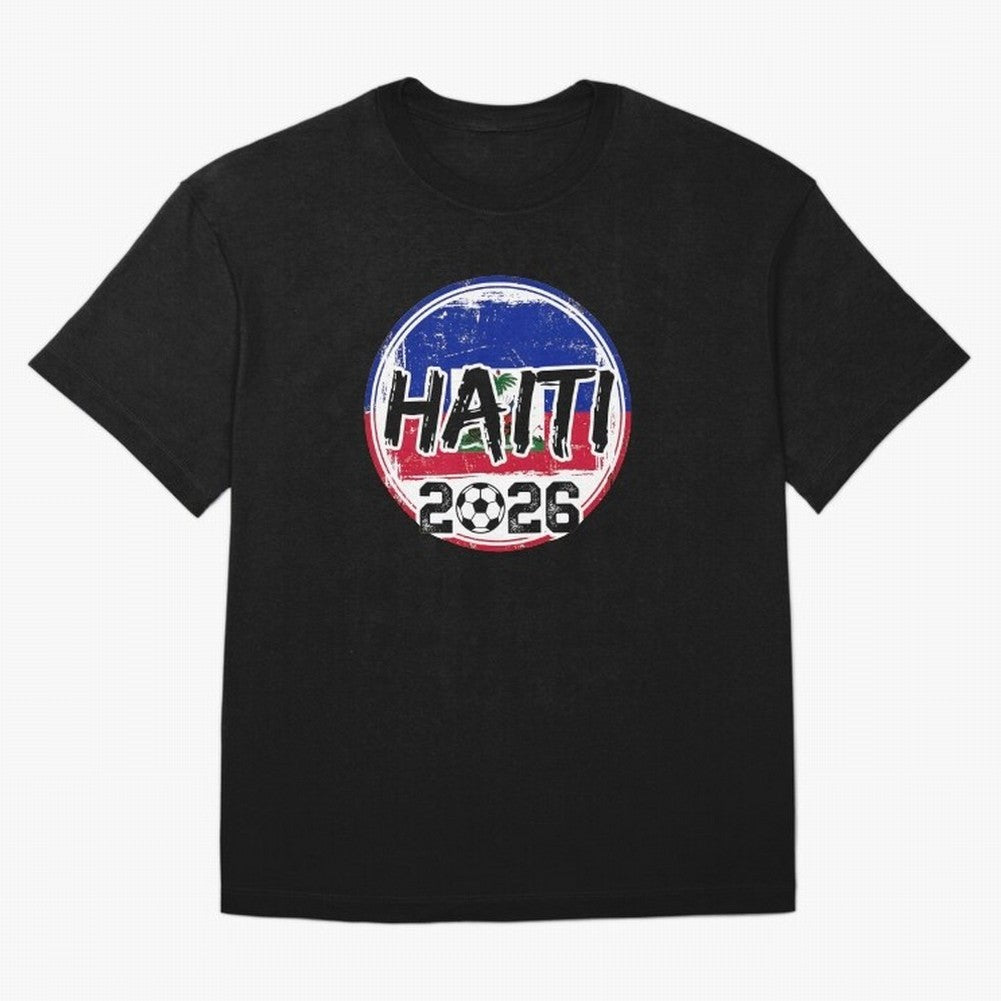 Haiti World Cup 2026 Soccer Fan Game Day T-Shirt Elevate the FIFA World Cup 2026 Journey through CR7 and Messi Highlights, Argentina and Brazil Pride, Sports Nostalgia, International Competition, Famous Players and Unforgettable Victories; Perfect