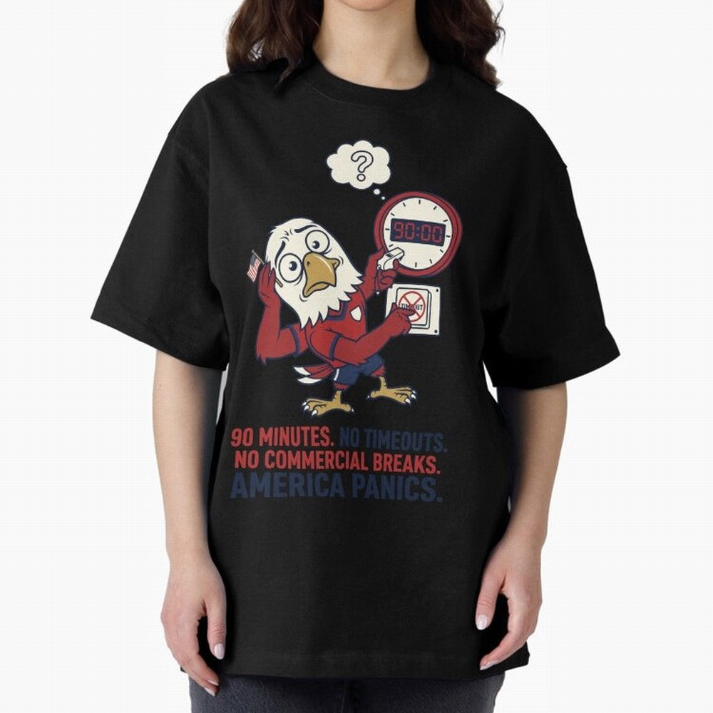 America Panics ¡ª No Timeouts No Commercials V1 Classic T-Shirt Keep the Legacy of FIFA World Cup 2026 Group Stage Spirit, Centered on Portugal, Cristiano Ronaldo, Haaland and CR7, Fan Favorite Moments, National Team Passion, Big Match Drama and