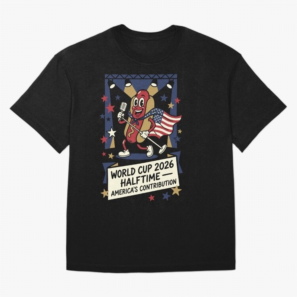 World Cup 2026 Halftime ¡ª America's Contribution V1 Classic T-Shirt Turn Football Passion into Match Day Hype around FIFA World Cup 2026 USA Canada Mexico, Mbappe and Neymar, Netherlands, Worldwide Fan Energy, Dramatic Goals, Stadium Lights and