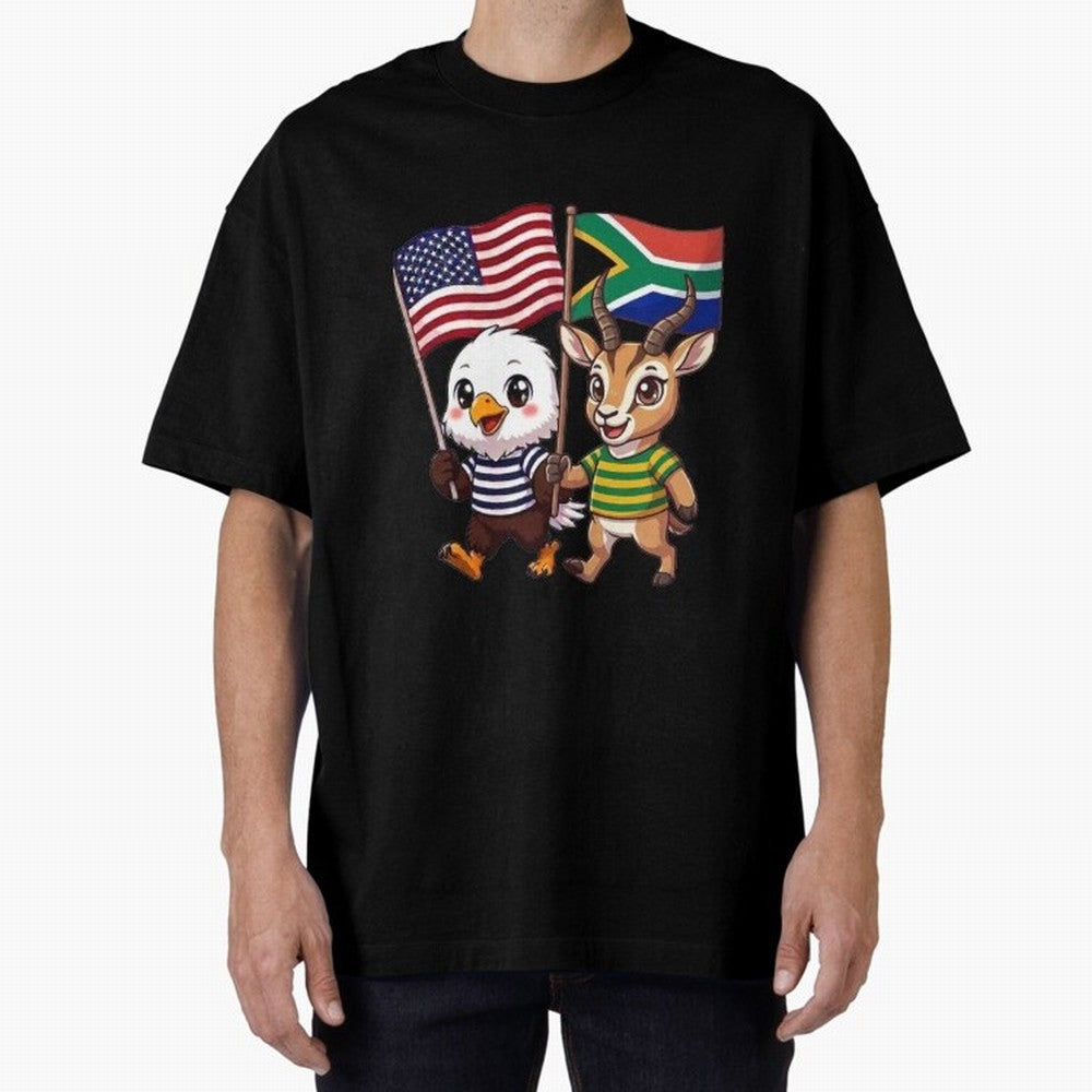 The American eagle and its friend, the South African springbok Classic T-Shirt Honor the Beautiful Game during FIFA World Cup 2026 Spirit, Made for Argentina and Brazil, Messi and Cristiano Ronaldo, Match Day Excitement, Supporter Culture, Golden
