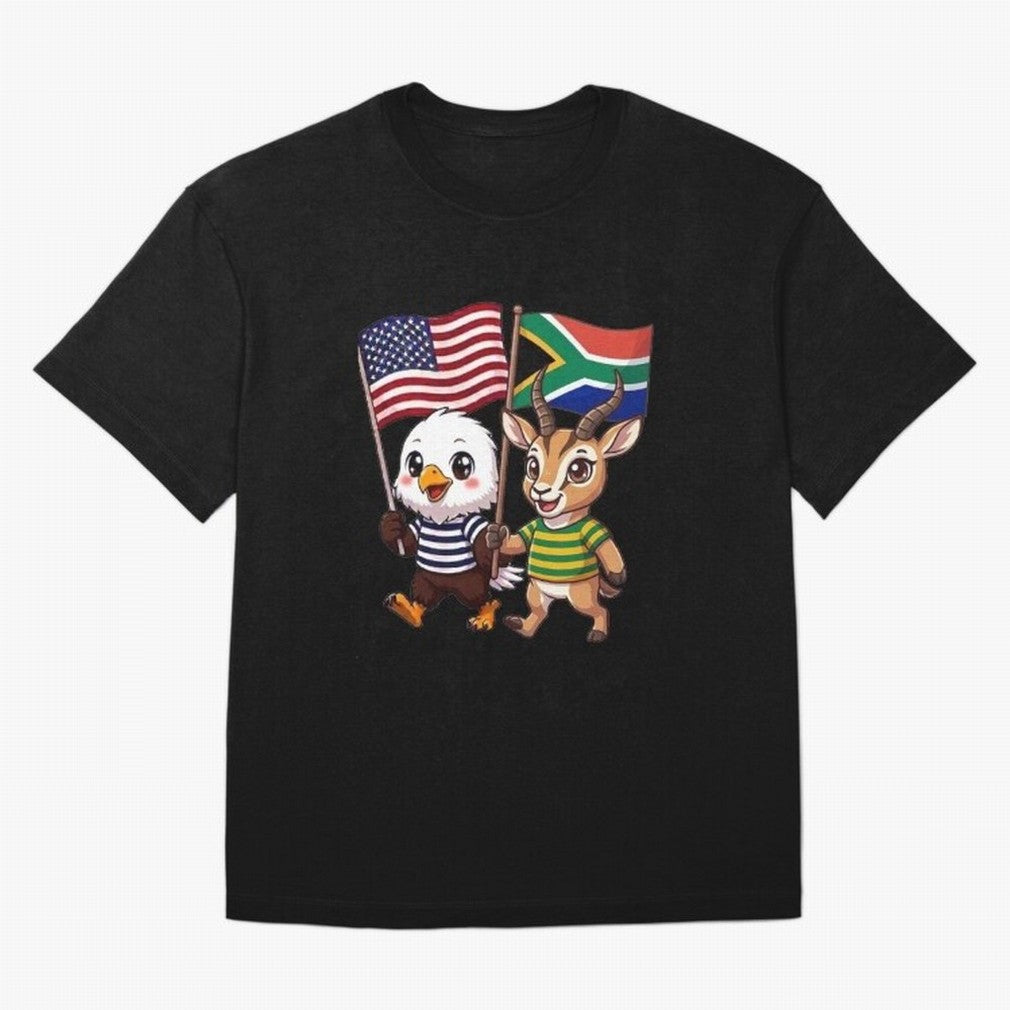 The American eagle and its friend, the South African springbok Classic T-Shirt Honor the Beautiful Game during FIFA World Cup 2026 Spirit, Made for Argentina and Brazil, Messi and Cristiano Ronaldo, Match Day Excitement, Supporter Culture, Golden
