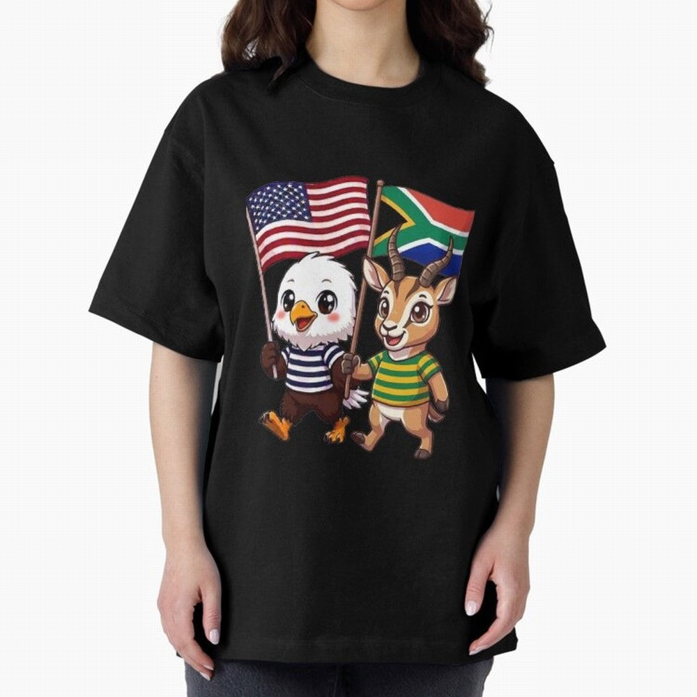 The American eagle and its friend, the South African springbok Classic T-Shirt Honor the Beautiful Game during FIFA World Cup 2026 Spirit, Made for Argentina and Brazil, Messi and Cristiano Ronaldo, Match Day Excitement, Supporter Culture, Golden
