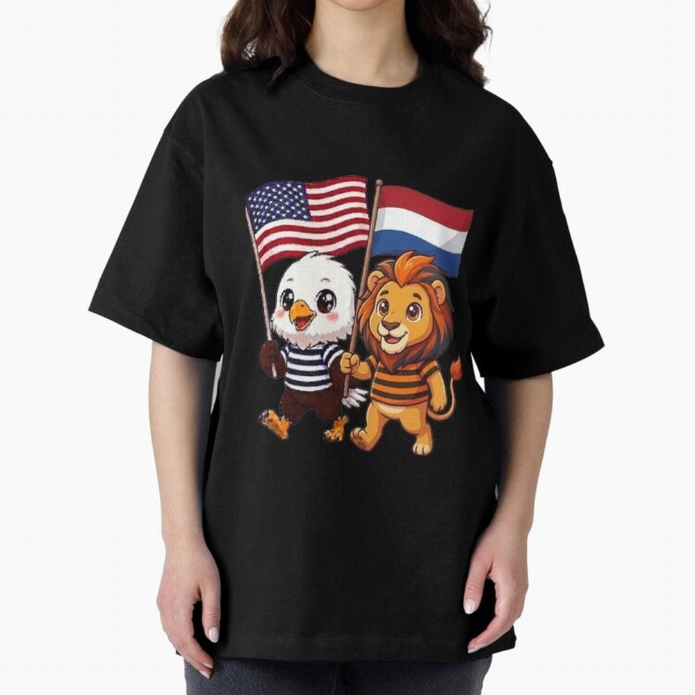 The American eagle and its friend the Dutch lion Classic T-Shirt Cheer for the FIFA World Cup 2026 Group Stage Journey through Mbappe Highlights, Portugal Pride, Global Supporter Spirit, Legendary Goals, National Colors and Tournament Celebration;