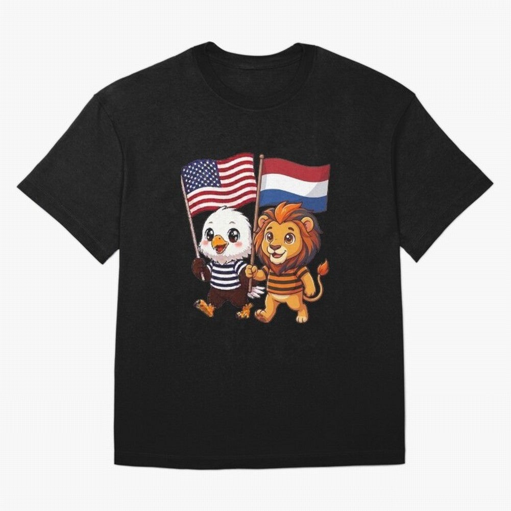 The American eagle and its friend the Dutch lion Classic T-Shirt Cheer for the FIFA World Cup 2026 Group Stage Journey through Mbappe Highlights, Portugal Pride, Global Supporter Spirit, Legendary Goals, National Colors and Tournament Celebration;