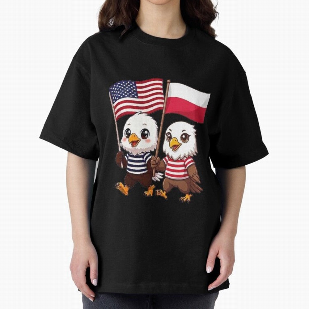 The American eagle and its friend, the Polish eagle Classic T-Shirt Create Global Football Passion for FIFA World Cup 2026 USA Canada Mexico, Featuring CR7, England, France and Netherlands, Tournament Hype, Historic Matchups, Family Viewing Parties