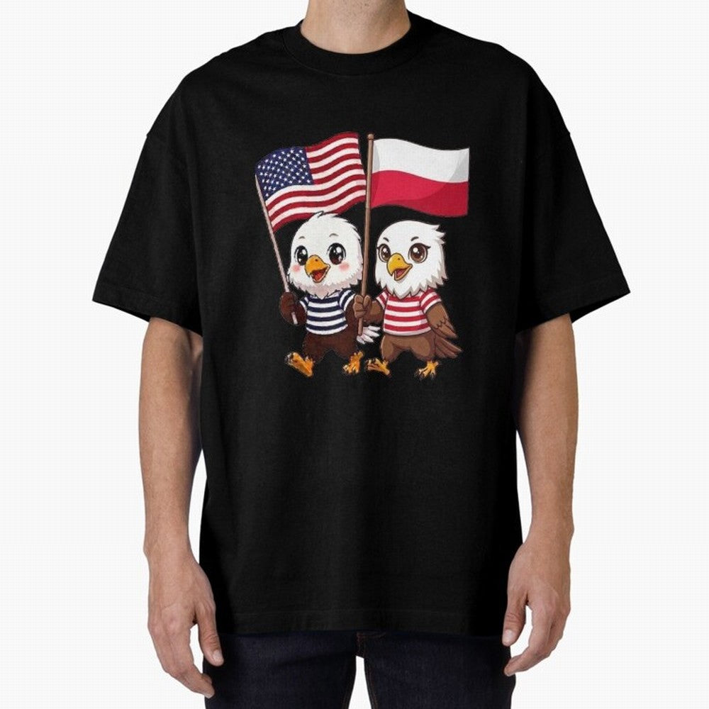 The American eagle and its friend, the Polish eagle Classic T-Shirt Create Global Football Passion for FIFA World Cup 2026 USA Canada Mexico, Featuring CR7, England, France and Netherlands, Tournament Hype, Historic Matchups, Family Viewing Parties