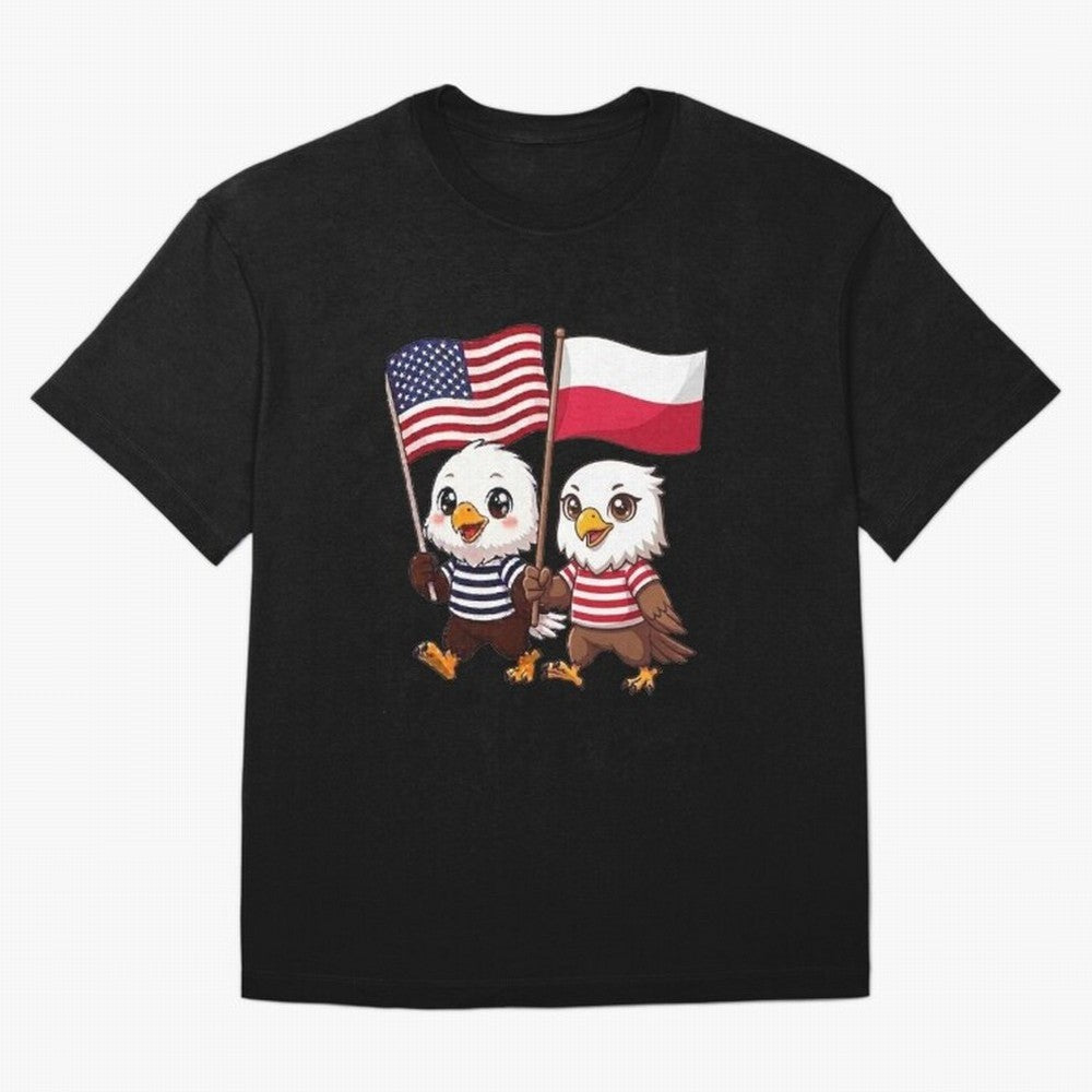 The American eagle and its friend, the Polish eagle Classic T-Shirt Create Global Football Passion for FIFA World Cup 2026 USA Canada Mexico, Featuring CR7, England, France and Netherlands, Tournament Hype, Historic Matchups, Family Viewing Parties