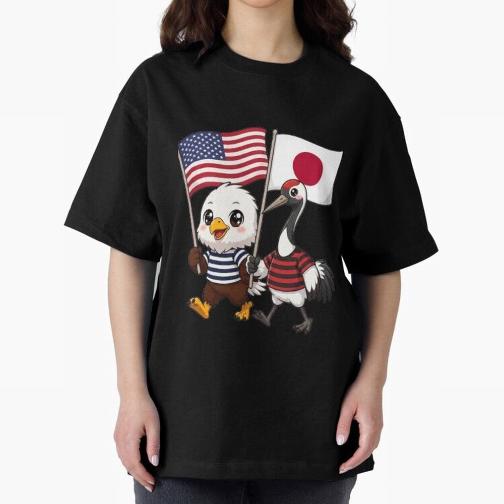 The American eagle and its friend, the Japanese crane Classic T-Shirt Bring Bold Fan Energy to FIFA World Cup 2026 Group Stage Spirit, Centered on Argentina, France and Brazil, Messi and Cristiano Ronaldo, Vintage Soccer Flavor, Modern Football