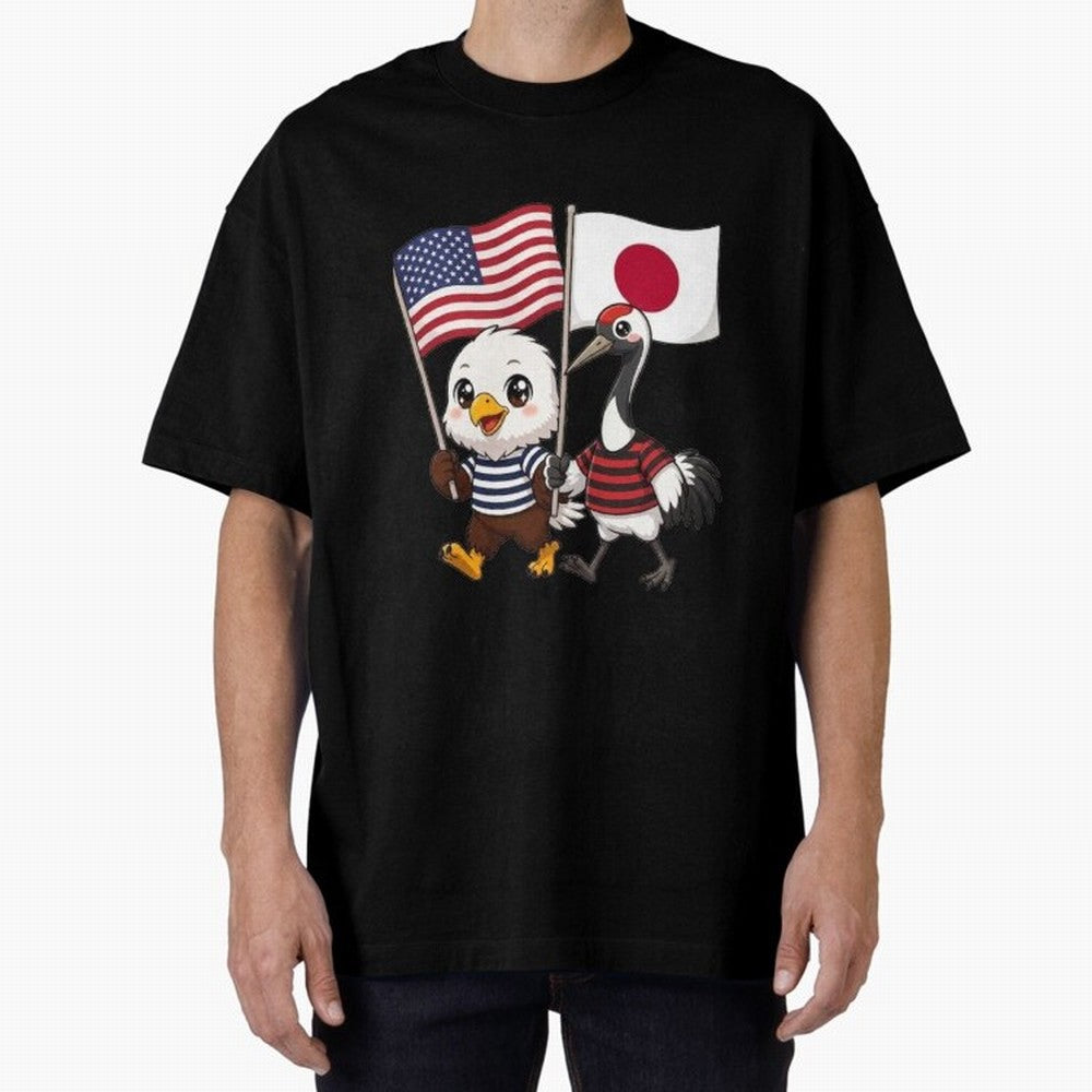 The American eagle and its friend, the Japanese crane Classic T-Shirt Bring Bold Fan Energy to FIFA World Cup 2026 Group Stage Spirit, Centered on Argentina, France and Brazil, Messi and Cristiano Ronaldo, Vintage Soccer Flavor, Modern Football
