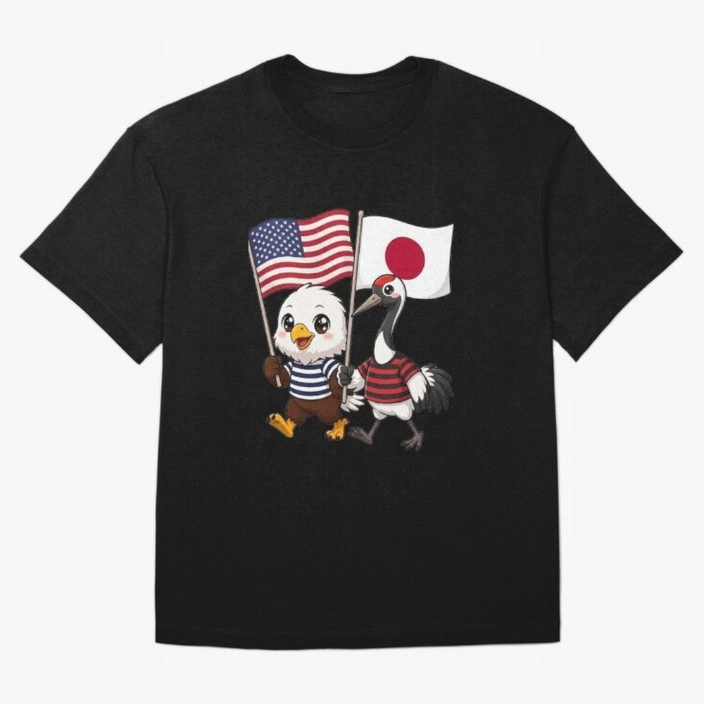 The American eagle and its friend, the Japanese crane Classic T-Shirt Bring Bold Fan Energy to FIFA World Cup 2026 Group Stage Spirit, Centered on Argentina, France and Brazil, Messi and Cristiano Ronaldo, Vintage Soccer Flavor, Modern Football