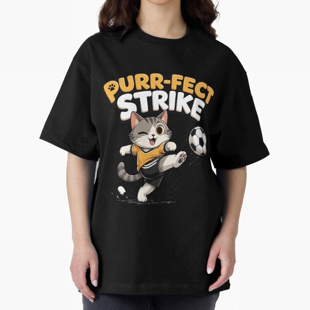 Copy of Purr-fect Strike Classic T-Shirt Show Passion for the Stars of FIFA World Cup 2026 for Fans of Haaland and Mbappe and Portugal, Bringing Global Supporter Spirit, Legendary Goals, National Colors and Tournament Celebration; Ideal for