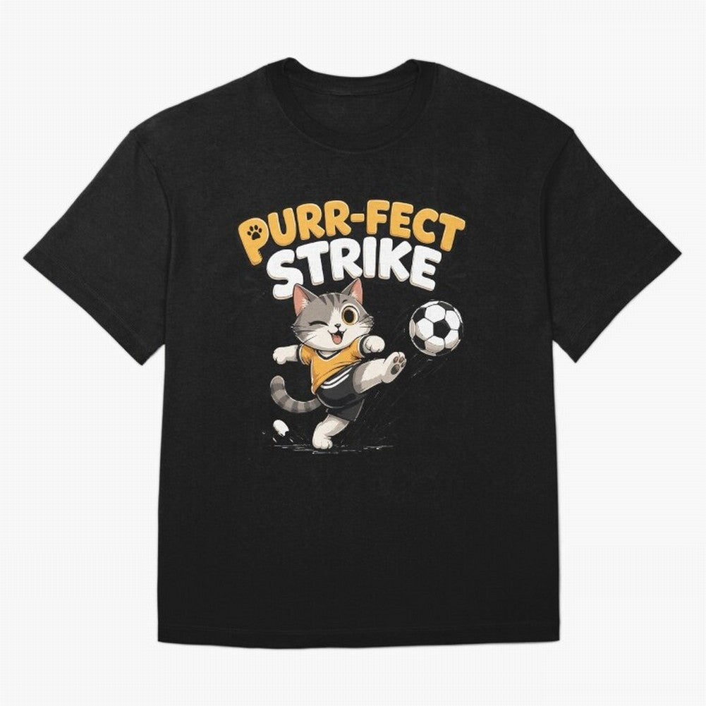 Copy of Purr-fect Strike Classic T-Shirt Show Passion for the Stars of FIFA World Cup 2026 for Fans of Haaland and Mbappe and Portugal, Bringing Global Supporter Spirit, Legendary Goals, National Colors and Tournament Celebration; Ideal for