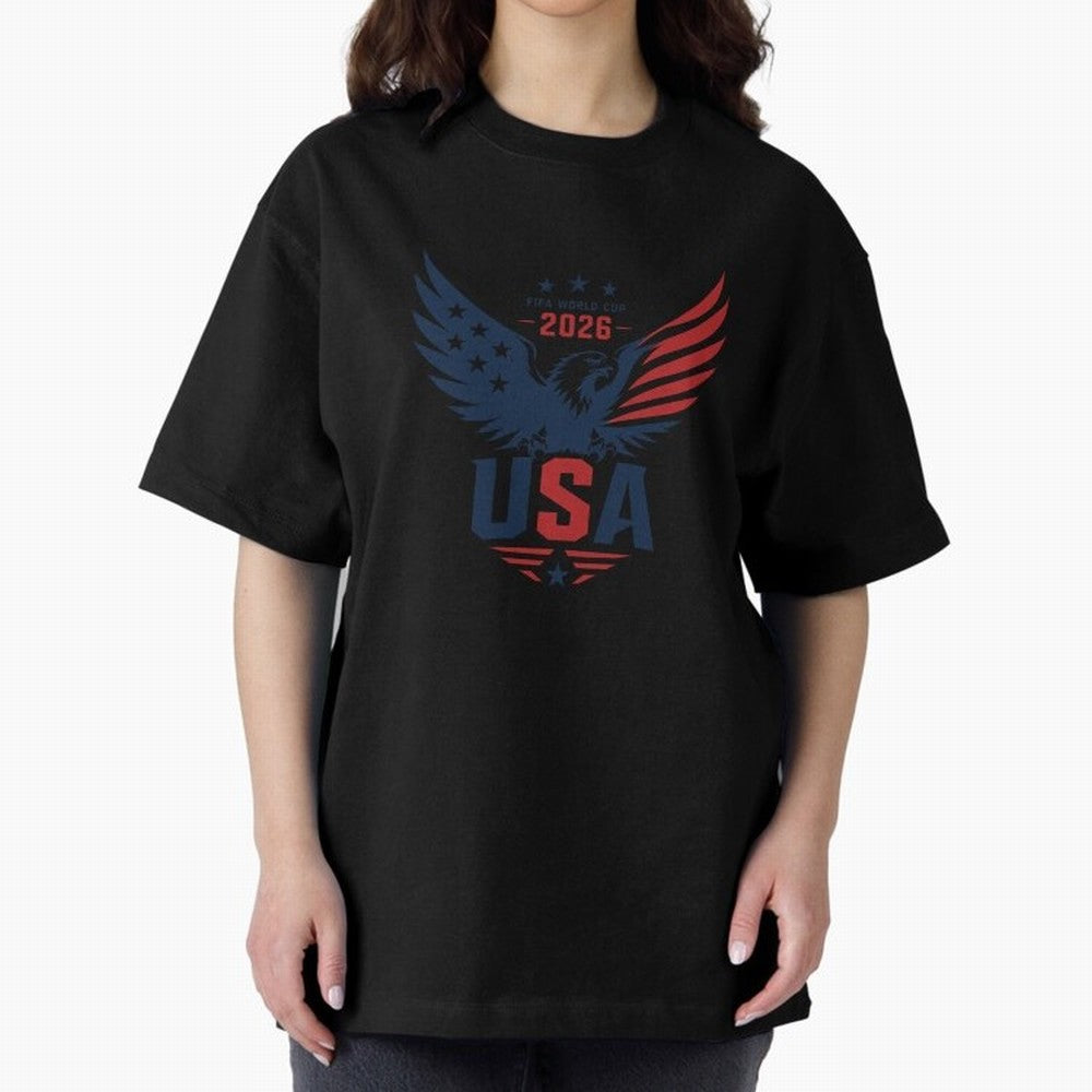 FIFA World Cup 2026 USA Eagle ¨C Patriotic Soccer Art Classic T-Shirt Mark FIFA World Cup 2026 Group Stage for Fans of Messi and Cristiano Ronaldo and England, France and Netherlands, Bringing Match Day Excitement, Supporter Culture, Golden Goals