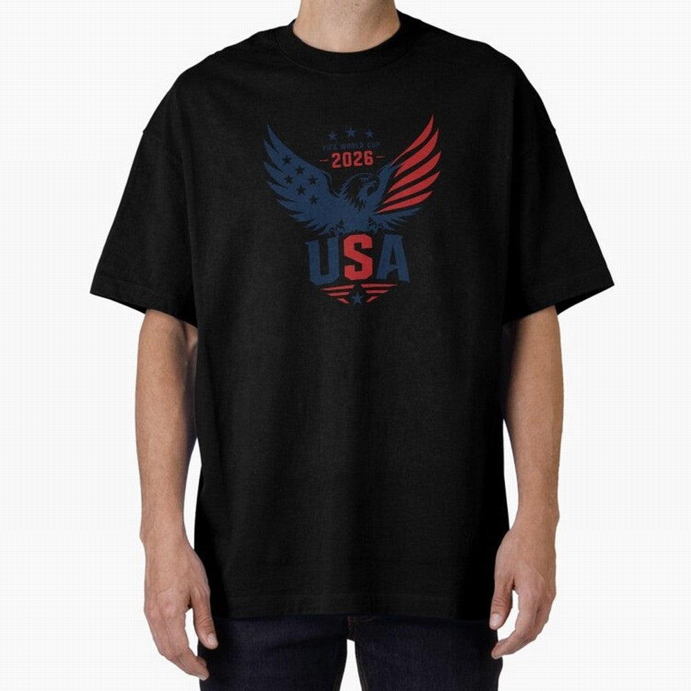 FIFA World Cup 2026 USA Eagle ¨C Patriotic Soccer Art Classic T-Shirt Mark FIFA World Cup 2026 Group Stage for Fans of Messi and Cristiano Ronaldo and England, France and Netherlands, Bringing Match Day Excitement, Supporter Culture, Golden Goals