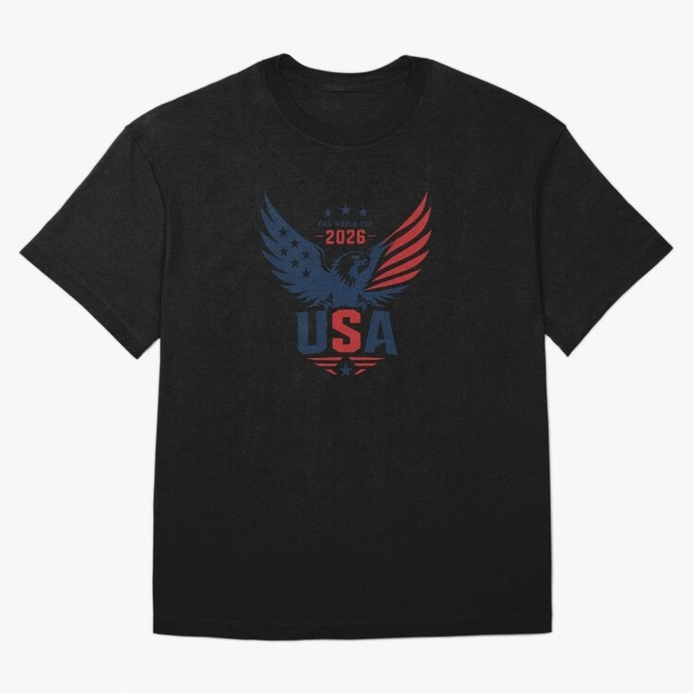 FIFA World Cup 2026 USA Eagle ¨C Patriotic Soccer Art Classic T-Shirt Mark FIFA World Cup 2026 Group Stage for Fans of Messi and Cristiano Ronaldo and England, France and Netherlands, Bringing Match Day Excitement, Supporter Culture, Golden Goals