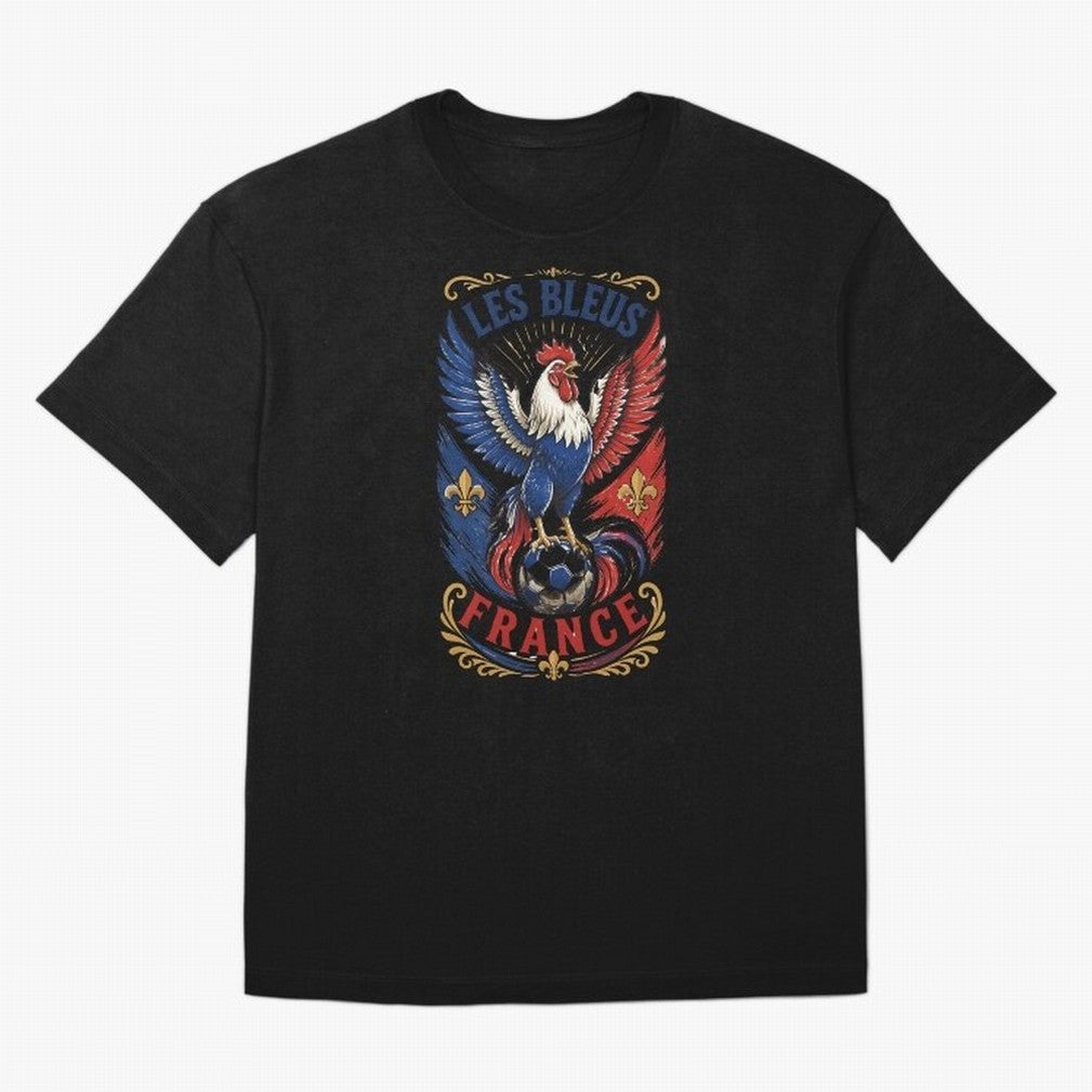 France Soccer Rooster - Les Bleus Vintage Patriotic Football Fan T-Shirt Classic T-Shirt Support Iconic Players in FIFA World Cup 2026 USA Canada Mexico Connected to Neymar, Brazil, Portugal and Argentina Energy, Soccer Culture, Superstar Moments,