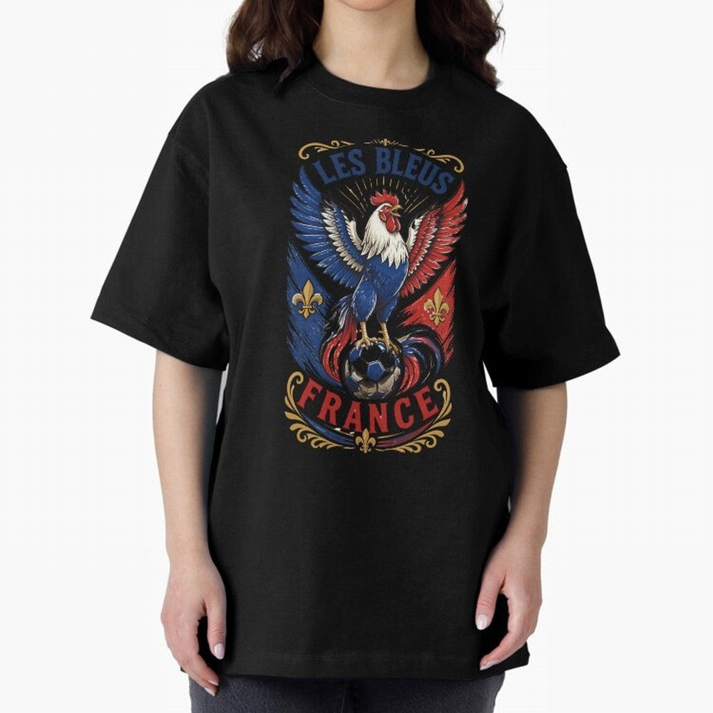 France Soccer Rooster - Les Bleus Vintage Patriotic Football Fan T-Shirt Classic T-Shirt Support Iconic Players in FIFA World Cup 2026 USA Canada Mexico Connected to Neymar, Brazil, Portugal and Argentina Energy, Soccer Culture, Superstar Moments,