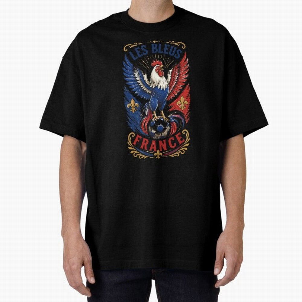 France Soccer Rooster - Les Bleus Vintage Patriotic Football Fan T-Shirt Classic T-Shirt Support Iconic Players in FIFA World Cup 2026 USA Canada Mexico Connected to Neymar, Brazil, Portugal and Argentina Energy, Soccer Culture, Superstar Moments,