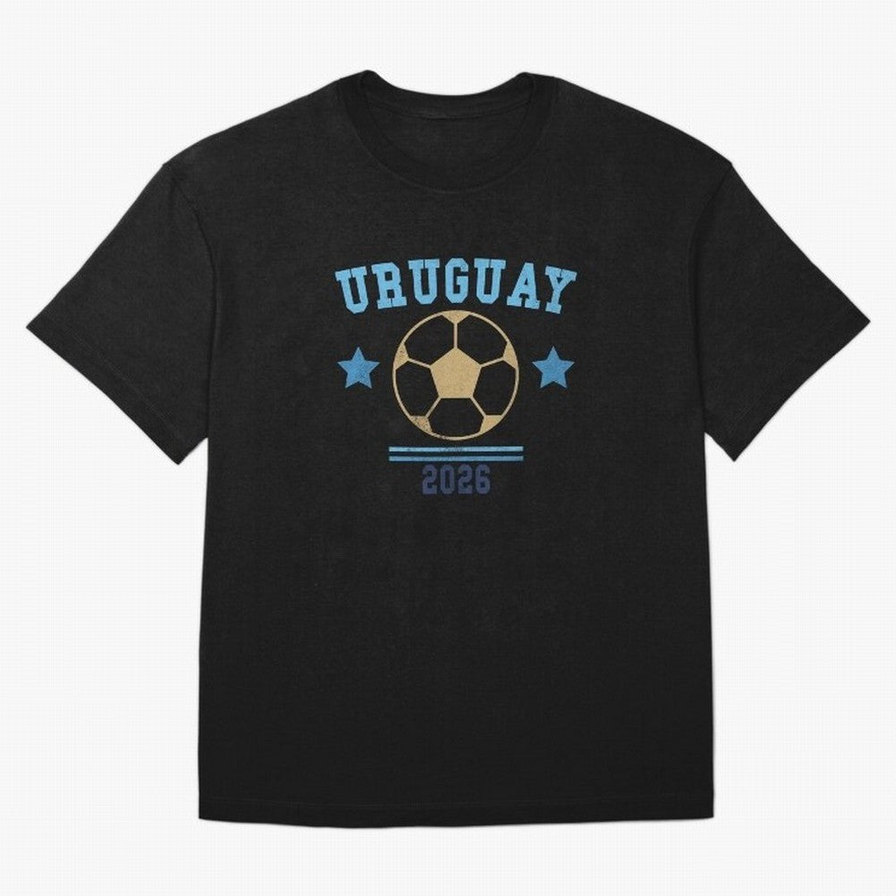 Uruguay 2026 ¡ª Vintage Soccer Tee Classic T-Shirt Remember Iconic Moments from the FIFA World Cup 2026 Journey through Haaland Highlights, Brazil Pride, Game Day Rituals, Football Legends, Country Pride and the Road to the Final; Ideal for Fans