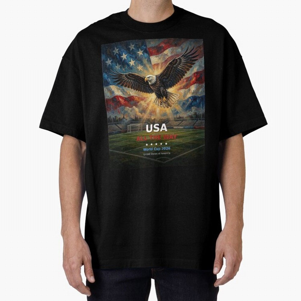 USA All The Way - American Eagle Soccer World Cup 2026 Tee Classic T-Shirt Treasure the FIFA World Cup 2026 USA Canada Mexico Journey through CR7 Highlights, Brazil Pride, Champion Mindset, Group Stage Buzz, Knockout Tension and Passionate Fan
