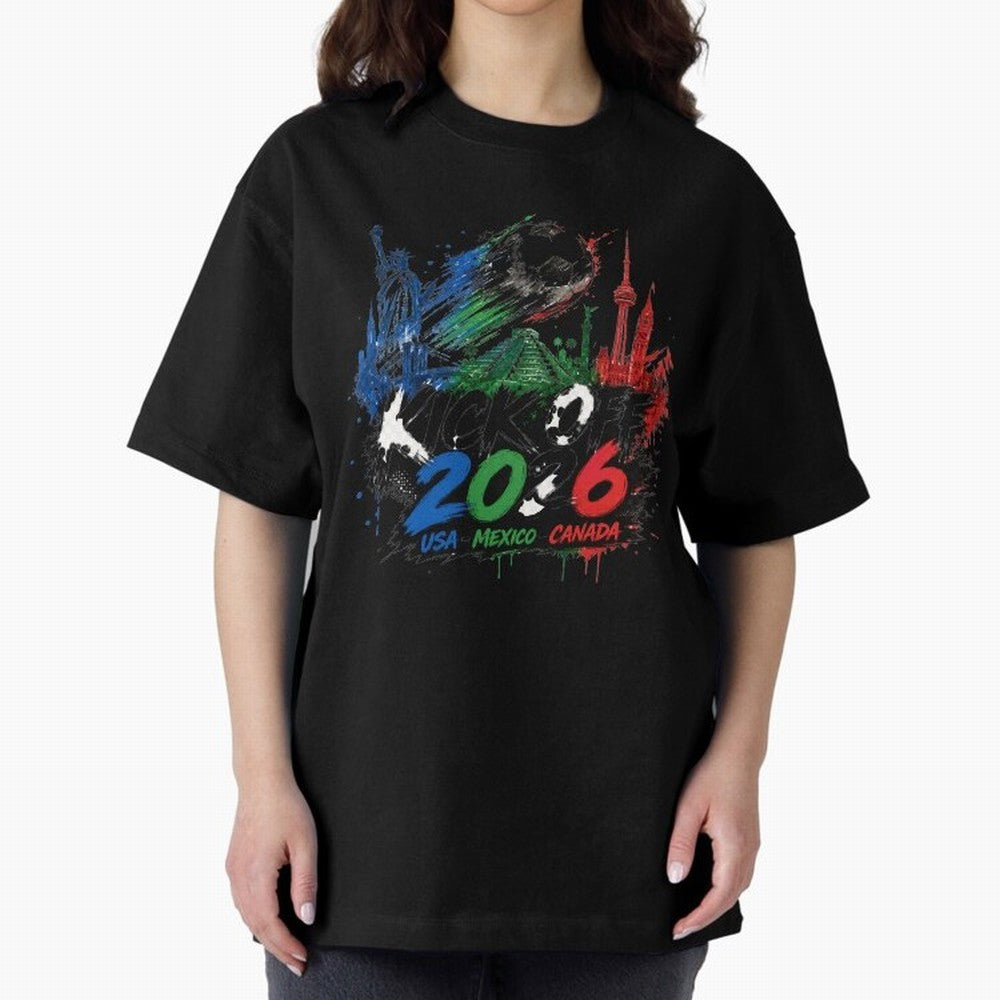 Kick Off 2026 USA Mexico Canada Soccer Graphic Classic T-Shirt Celebrate the Stars of Global Football Passion for FIFA World Cup 2026 USA Canada Mexico, with Neymar, Argentina, Goal Celebration Energy, Supporter Heritage, Football Icons and