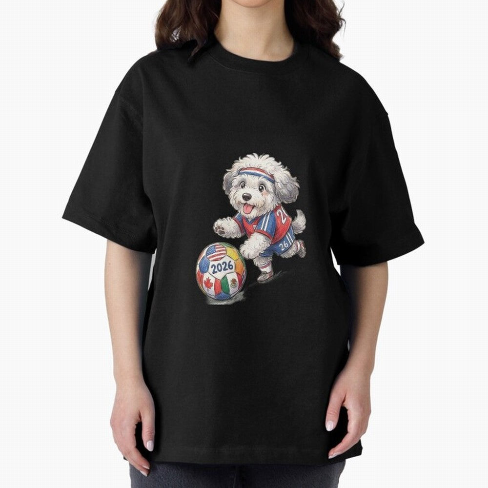 Cute Sheepdog Soccer Star - 2026 World Cup Fluffy Puppy Classic T-Shirt Bring Retro Soccer Energy to Global Football Passion for FIFA World Cup 2026 USA Canada Mexico, Filled with Cristiano Ronaldo, Haaland and CR7, France, Vintage Soccer Flavor,