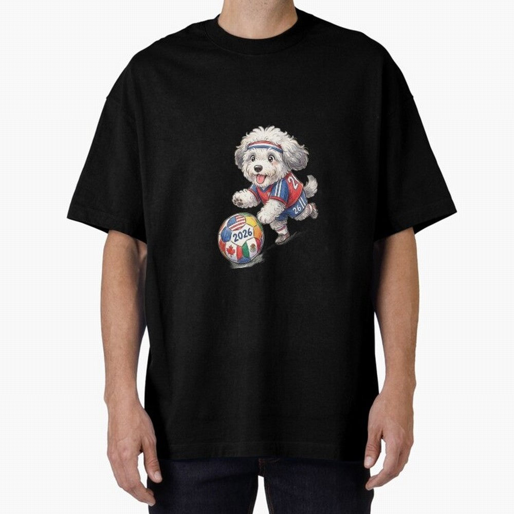 Cute Sheepdog Soccer Star - 2026 World Cup Fluffy Puppy Classic T-Shirt Bring Retro Soccer Energy to Global Football Passion for FIFA World Cup 2026 USA Canada Mexico, Filled with Cristiano Ronaldo, Haaland and CR7, France, Vintage Soccer Flavor,