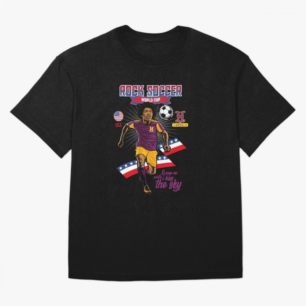Rock Soccer World Cup Classic T-Shirt Honor the Football Icons of FIFA World Cup 2026 for Fans of Messi and Portugal, Bringing Fan Favorite Moments, National Team Passion, Big Match Drama and Soccer History; Ideal for Football Dads, Football Moms,