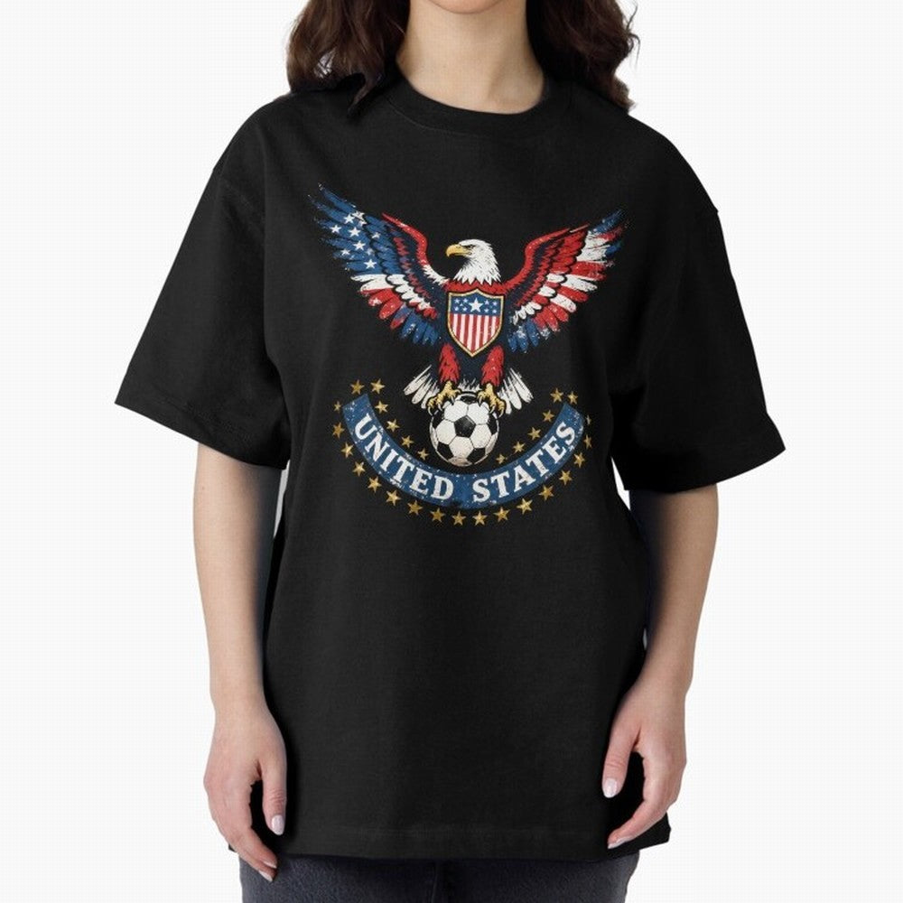 USA Soccer Eagle - United States Football Fan Classic T-Shirt Feel the Trophy Chase of FIFA World Cup 2026 USA Canada Mexico Spirit, Centered on England, France and Netherlands, Cristiano Ronaldo, Worldwide Fan Energy, Dramatic Goals, Stadium