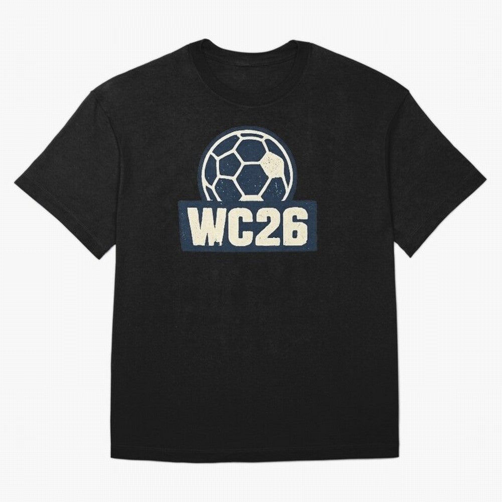 WC26 Retro Soccer Ball Vintage Football Fan Design Classic T-Shirt Follow FIFA World Cup 2026 Group Stage Spirit, Driven by Argentina, France and Brazil, Mbappe and Neymar, Champion Mindset, Group Stage Buzz, Knockout Tension and Passionate Fan