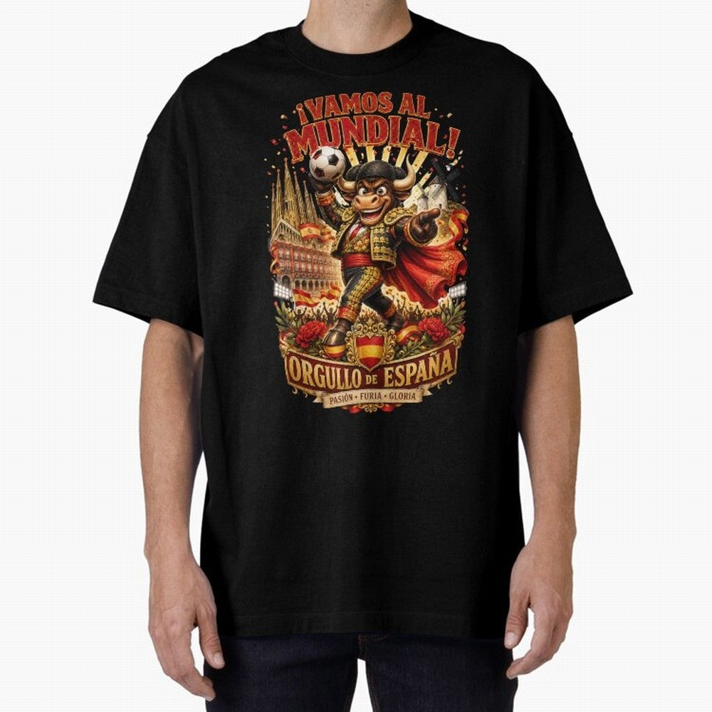 Spain World Cup 2026 Bull Fan Art Classic T-Shirt Back the Journey through FIFA World Cup 2026 Spirit, Centered on Brazil, Portugal and Argentina, Messi, Championship Spirit, Famous Goals, Roaring Crowds and International Football Unity; Built for