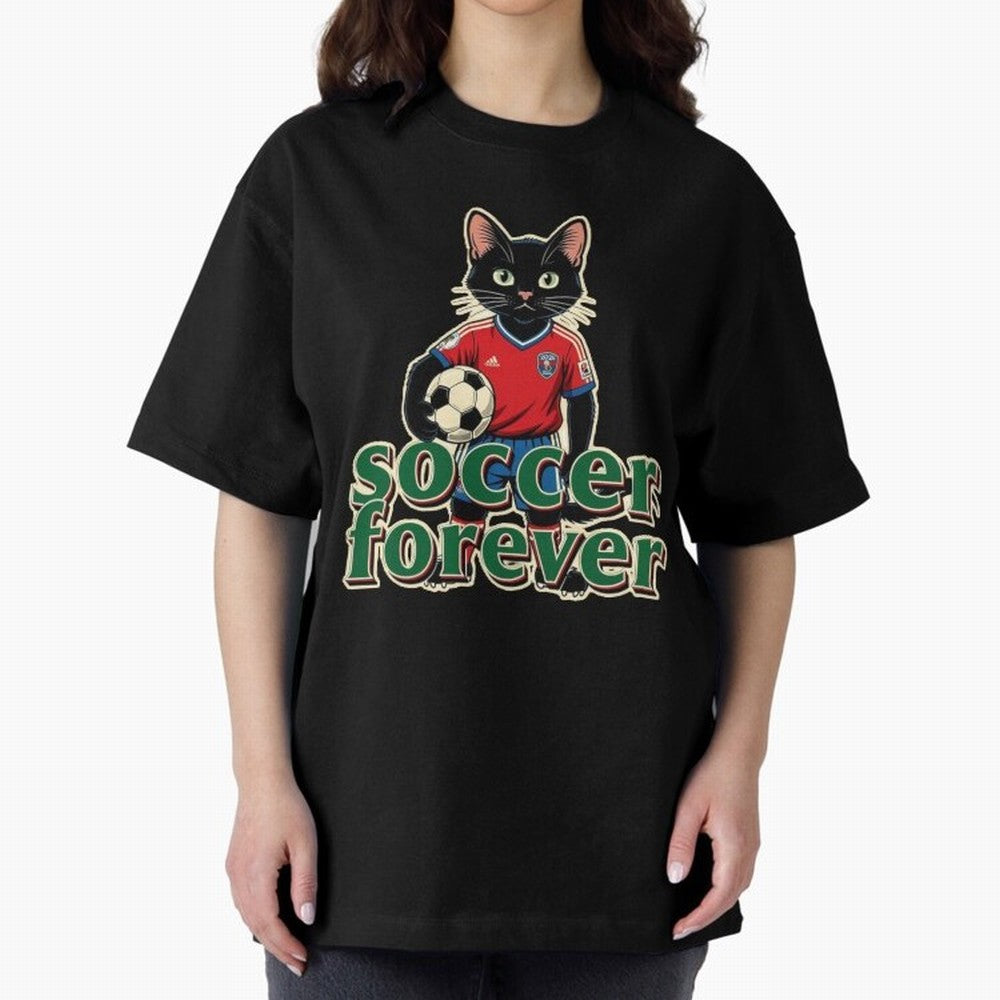 Soccer Forever Retro Cat Classic T-Shirt Enjoy the Biggest Football Party of FIFA World Cup 2026 USA Canada Mexico Spirit, Driven by Argentina, France and Brazil, CR7 and Messi, Worldwide Fan Energy, Dramatic Goals, Stadium Lights and Championship