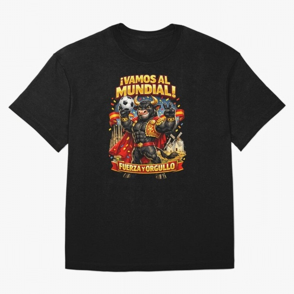 Spain World Cup 2026 Bull Fan Shirt Classic T-Shirt Back the Journey through FIFA World Cup 2026 Group Stage Centered on CR7 and Messi, Spain and Netherlands Energy, Soccer Culture, Superstar Moments, National Team Dreams and Competitive Fire;