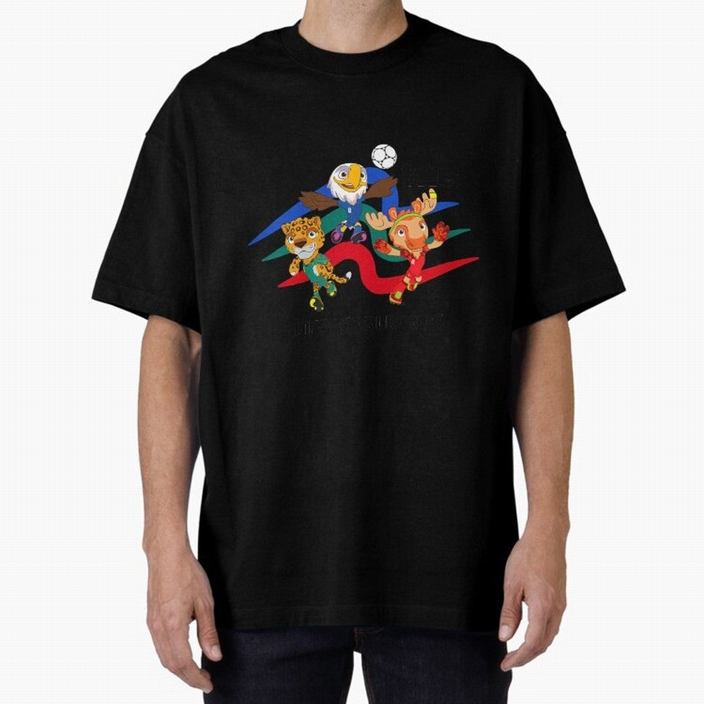Kids World Cup26 Host Country Mascots Action Classic T-Shirt Relive the FIFA World Cup 2026 USA Canada Mexico Journey through Neymar, Haaland and Cristiano Ronaldo Highlights, Argentina, France and Brazil Pride, Stadium Chants, National Pride,