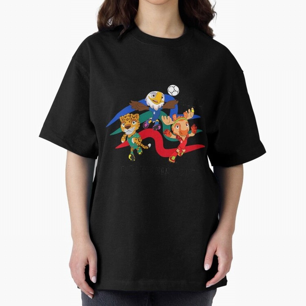 Kids World Cup26 Host Country Mascots Action Classic T-Shirt Relive the FIFA World Cup 2026 USA Canada Mexico Journey through Neymar, Haaland and Cristiano Ronaldo Highlights, Argentina, France and Brazil Pride, Stadium Chants, National Pride,