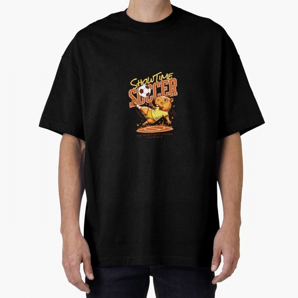 Capybara Playing Soccer Football Yellow Vibes Classic T-Shirt Join the Countdown to Global Football Passion for FIFA World Cup 2026 Group Stage, Inspired by Messi, Spain and Netherlands, Classic Soccer Heritage, Championship Pressure, Fan Loyalty