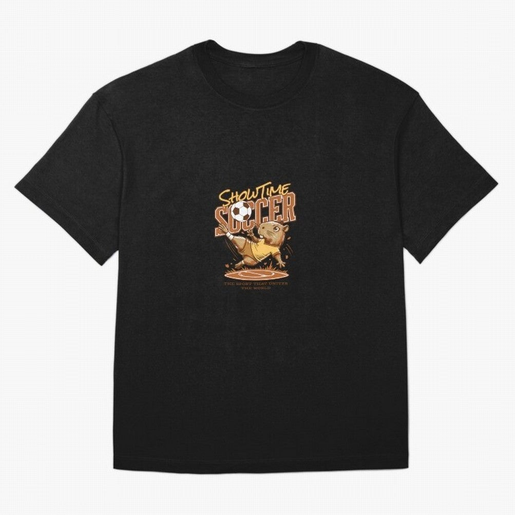 Capybara Playing Soccer Football Vibes Classic T-Shirt Honor Global Football Passion for FIFA World Cup 2026, Inspired by Messi and Cristiano Ronaldo, Portugal, Sports Nostalgia, International Competition, Famous Players and Unforgettable