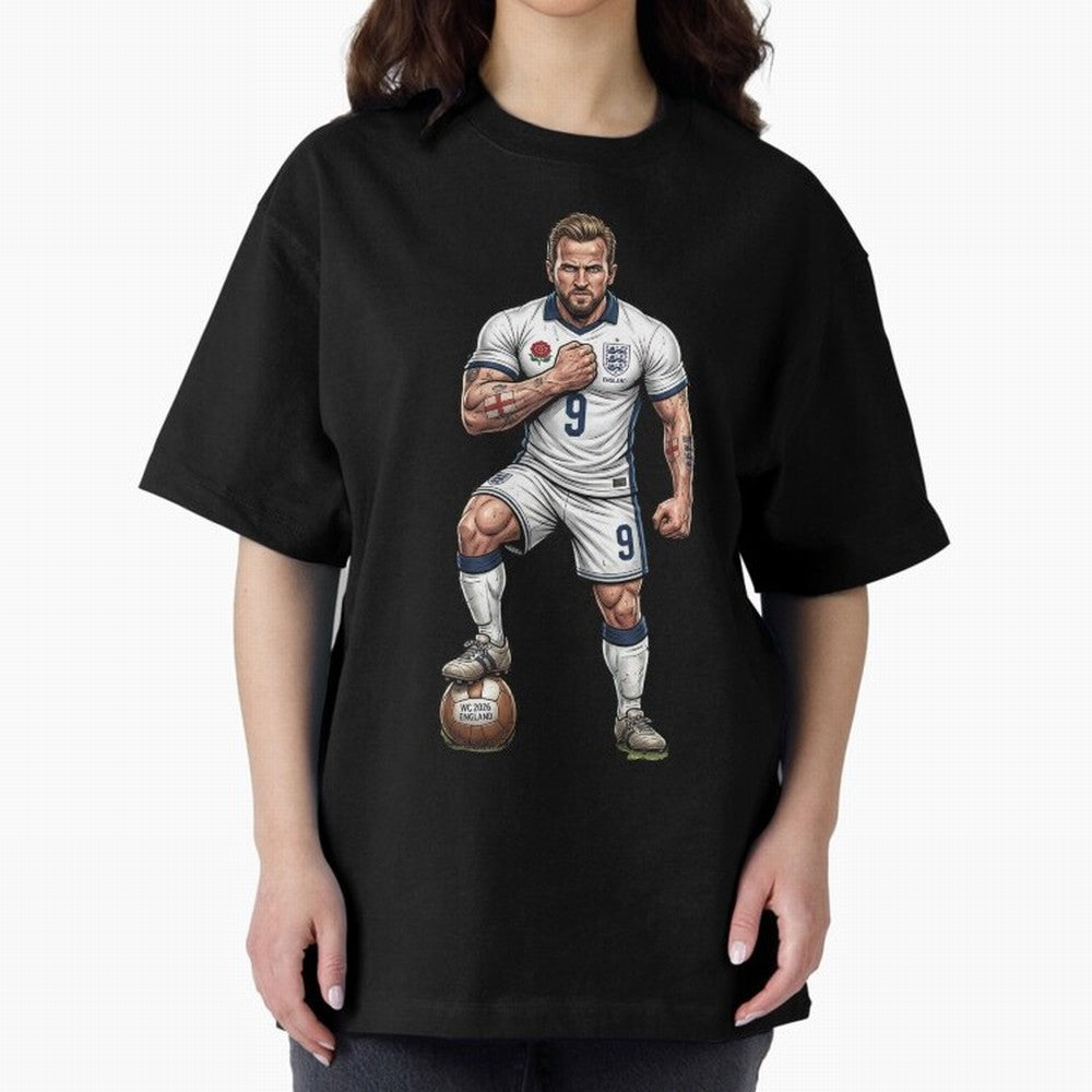 English Soccer Warrior Hyper-Realistic Poster Classic T-Shirt Relive Match Day Hype around FIFA World Cup 2026, Cristiano Ronaldo, Argentina, France and Brazil, Stadium Memories, Football Loyalty, International Chants and Championship Tradition;
